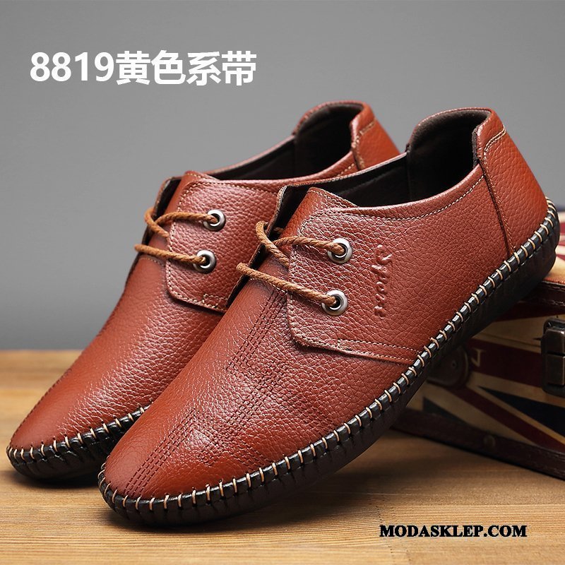 Męskie Mokasyny Online Duży Buty Żeglarskie Casual Miękka Podeszwa Duży Rozmiar Granatowy
