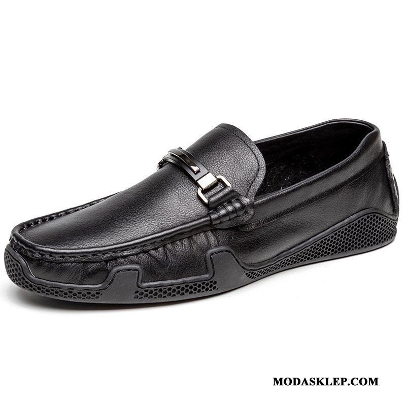 Męskie Mokasyny Online Płaskie Buty Na Deskorolke Buty Żeglarskie Moda Męska Biały