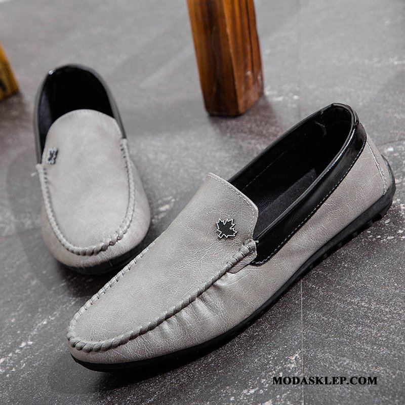 Męskie Mokasyny Online Slip On Casual Męska Tendencja Buty Brązowy