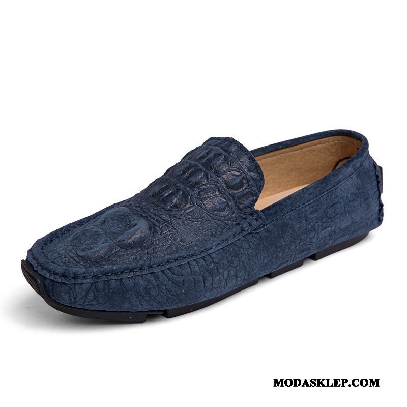 Męskie Mokasyny Sklep Buty Casual Miękka Podeszwa Tendencja Buty Żeglarskie Niebieski