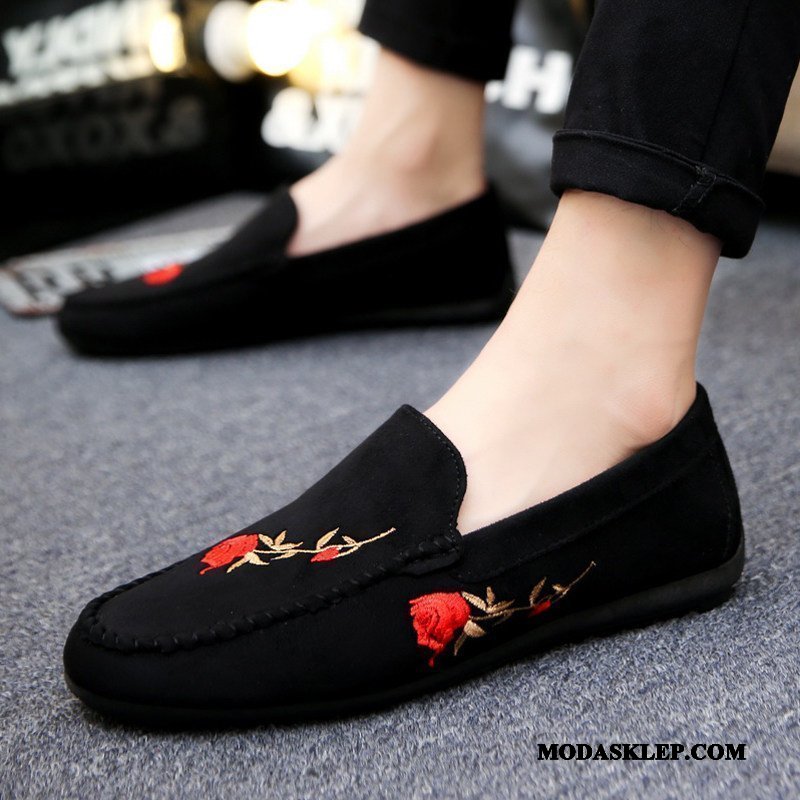Męskie Mokasyny Sklep Buty Wiosna Tendencja Osobowość 2019 Szary Czerwony