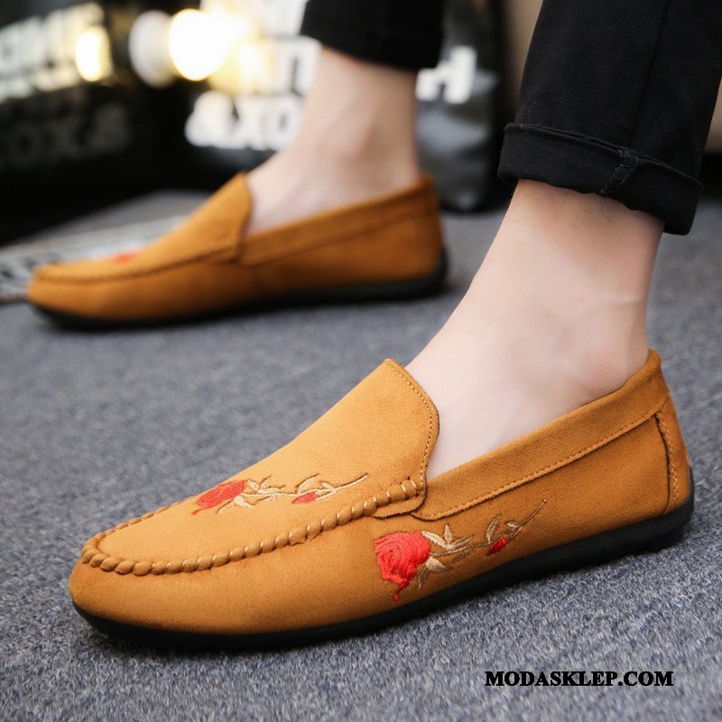 Męskie Mokasyny Sklep Buty Wiosna Tendencja Osobowość 2019 Szary Czerwony