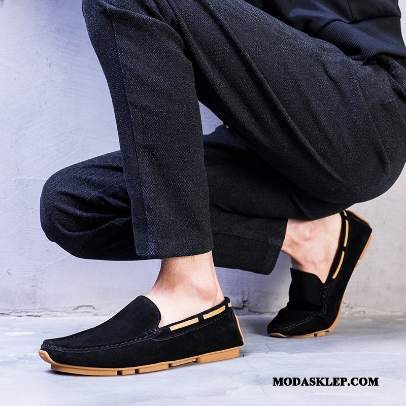 Męskie Mokasyny Sklep Casual Męska Wszystko Pasuje Buty Żeglarskie Tendencja Czarny