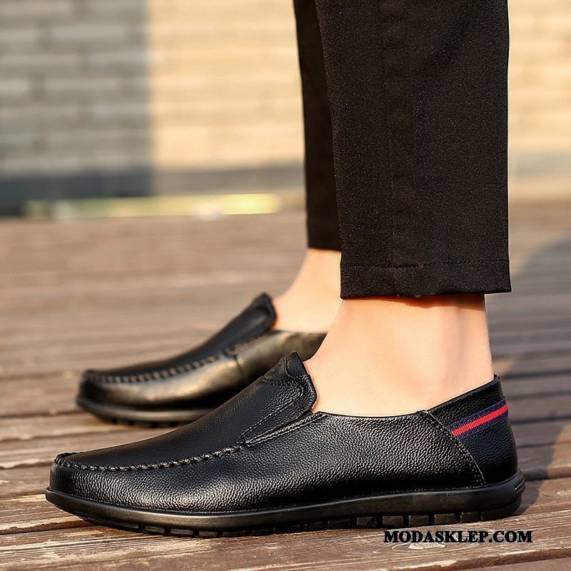 Męskie Mokasyny Sklep Miękka Podeszwa Buty Casual Męska Wiosna Czarny