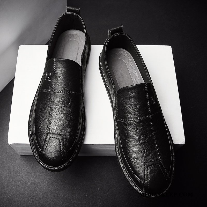 Męskie Mokasyny Sklep Skórzane Buty Męska Lato Slip On Tendencja Beżowy