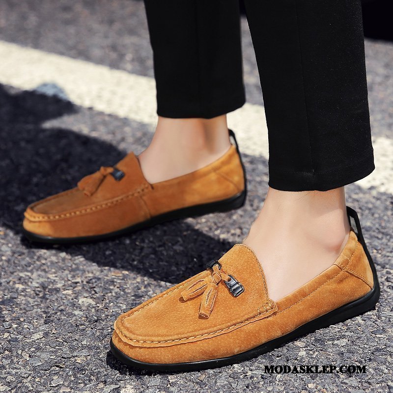 Męskie Mokasyny Sprzedam 2019 Moda Skórzane Buty Osobowość Tendencja Khaki