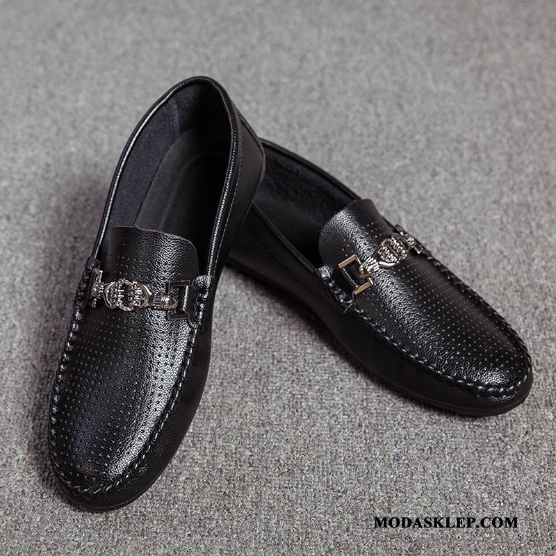 Męskie Mokasyny Sprzedam Dla Kierowców Oddychające Slip On Buty Żeglarskie Skórzane Buty Biały