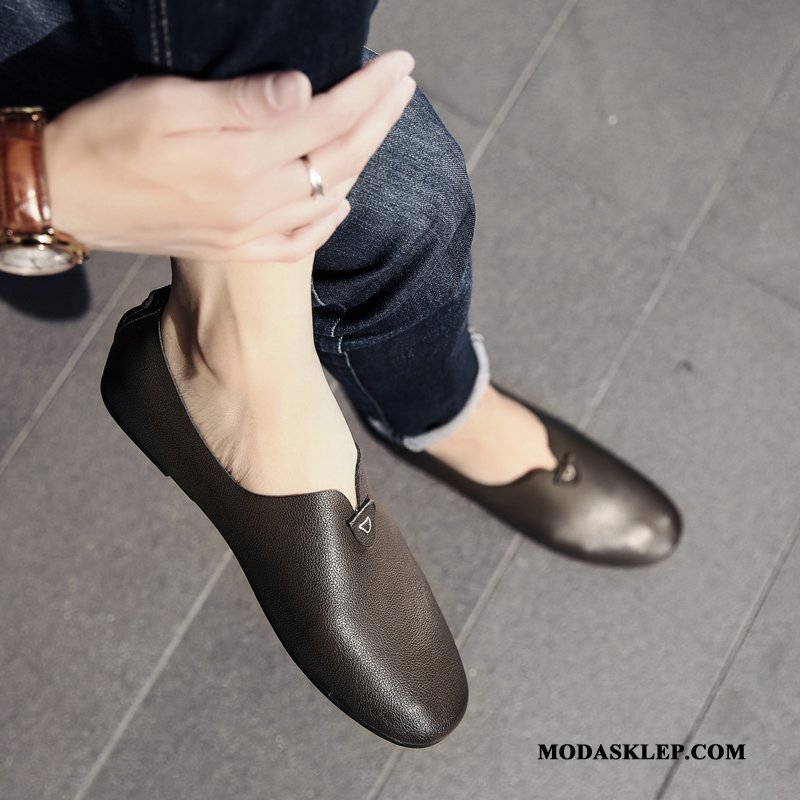 Męskie Mokasyny Sprzedam Slip On Wszystko Pasuje Miękka Podeszwa Lato Casual Brązowy