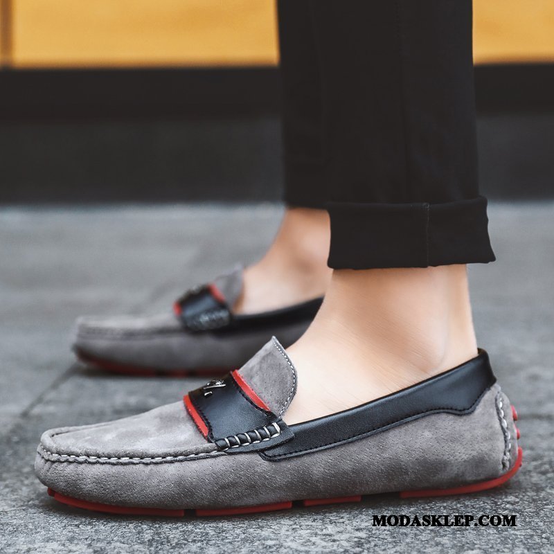 Męskie Mokasyny Tanie 2019 Buty Żeglarskie Casual Miękka Podeszwa Osobowość Khaki