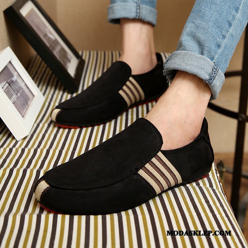 Męskie Mokasyny Tanie 2019 Buty Żeglarskie Niskie Wiosna Męska Niebieski Czarny
