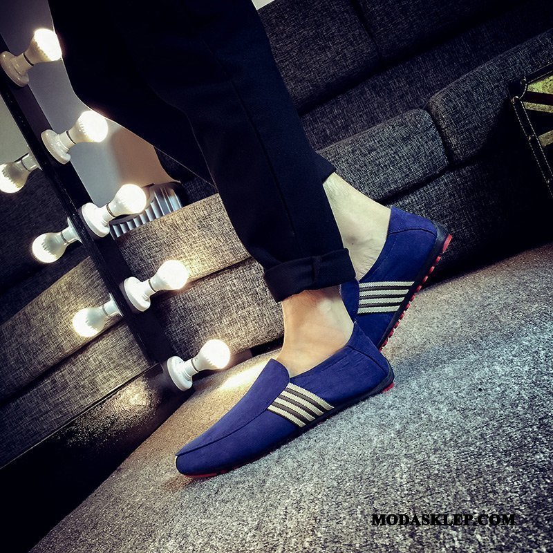 Męskie Mokasyny Tanie 2019 Buty Żeglarskie Niskie Wiosna Męska Niebieski Czarny