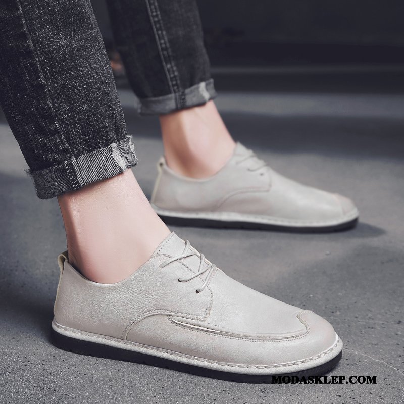 Męskie Mokasyny Tanie Brytyjski Casual Buty Skórzane Buty Biznes Czarny