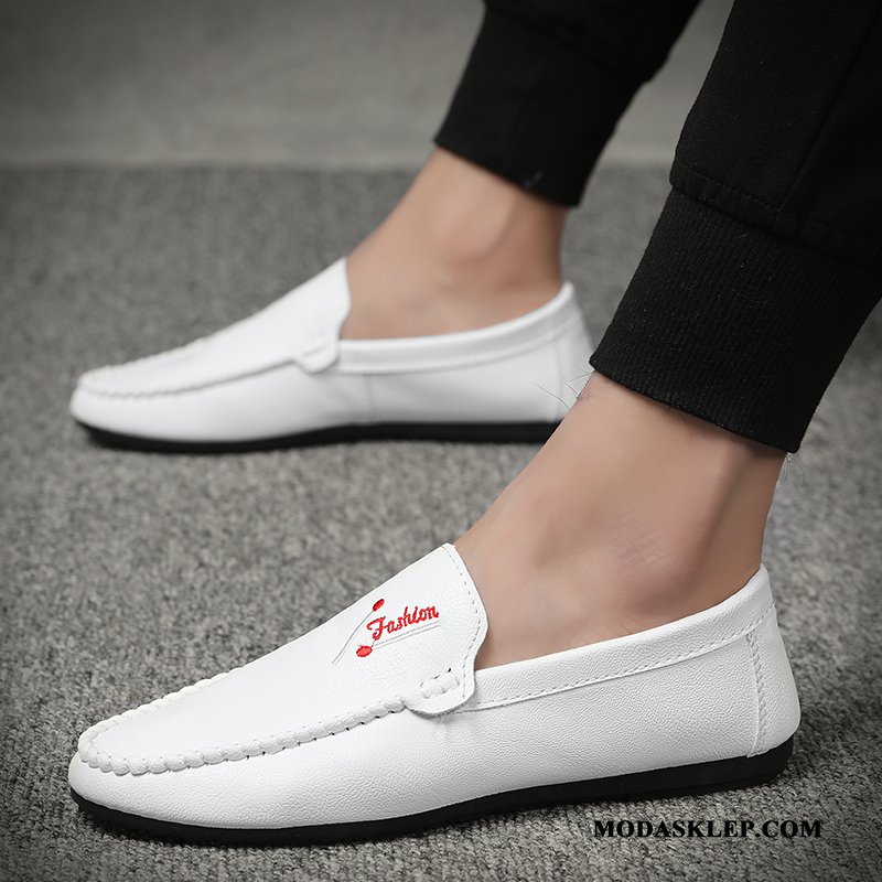 Męskie Mokasyny Tanie Buty Buty Żeglarskie Slip On Lato Casual Biały