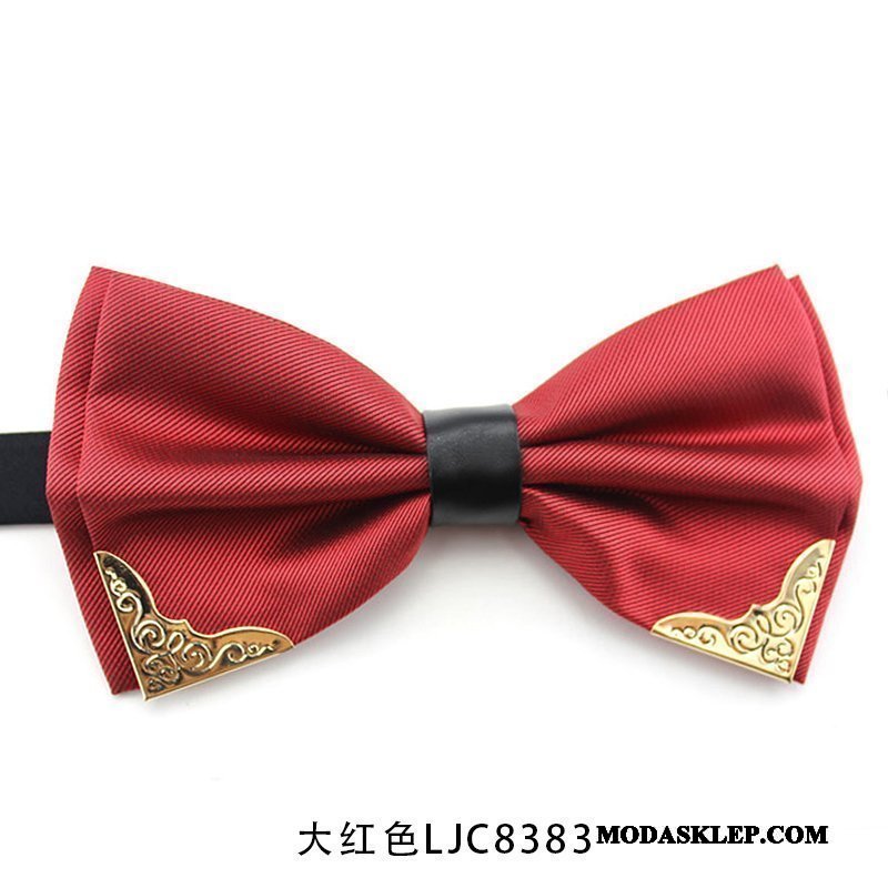 Męskie Muszka Oferta Brytyjski Ślubna Garnitury Groomsmen Męska Złoty Czarny