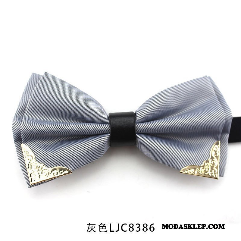 Męskie Muszka Oferta Brytyjski Ślubna Garnitury Groomsmen Męska Złoty Czarny