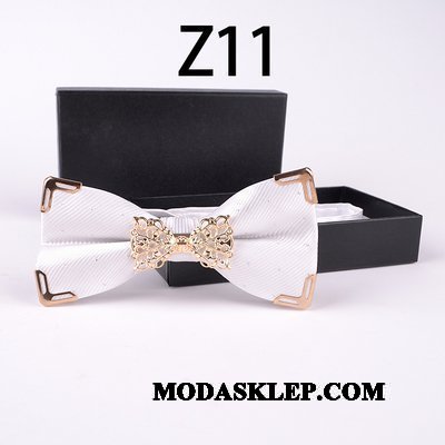 Męskie Muszka Sprzedam Męska Krawat Pan Młody Groomsmen Ślubna Złoty Czerwony