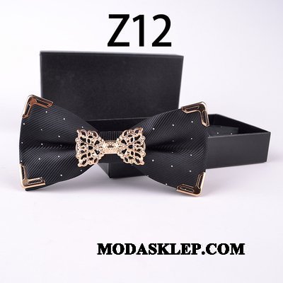 Męskie Muszka Sprzedam Męska Krawat Pan Młody Groomsmen Ślubna Złoty Czerwony