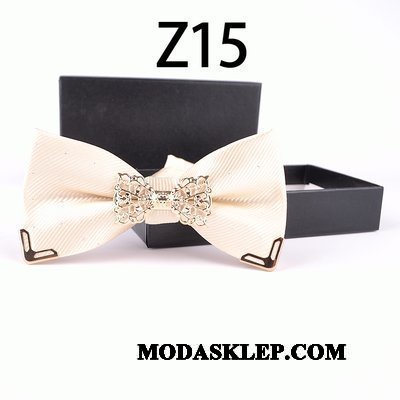 Męskie Muszka Sprzedam Męska Krawat Pan Młody Groomsmen Ślubna Złoty Czerwony