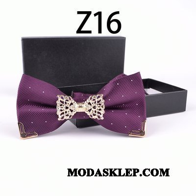 Męskie Muszka Sprzedam Męska Krawat Pan Młody Groomsmen Ślubna Złoty Czerwony