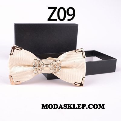 Męskie Muszka Sprzedam Męska Krawat Pan Młody Groomsmen Ślubna Złoty Czerwony