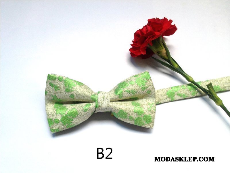 Męskie Muszka Sprzedam Ślubna Brytyjski Trendy Pan Młody Męska Zielony