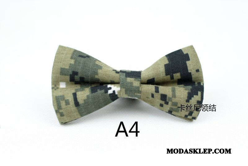 Męskie Muszka Tanie Trendy Męska Ślubna Brytyjski Sukienka Kamuflaż Zielony