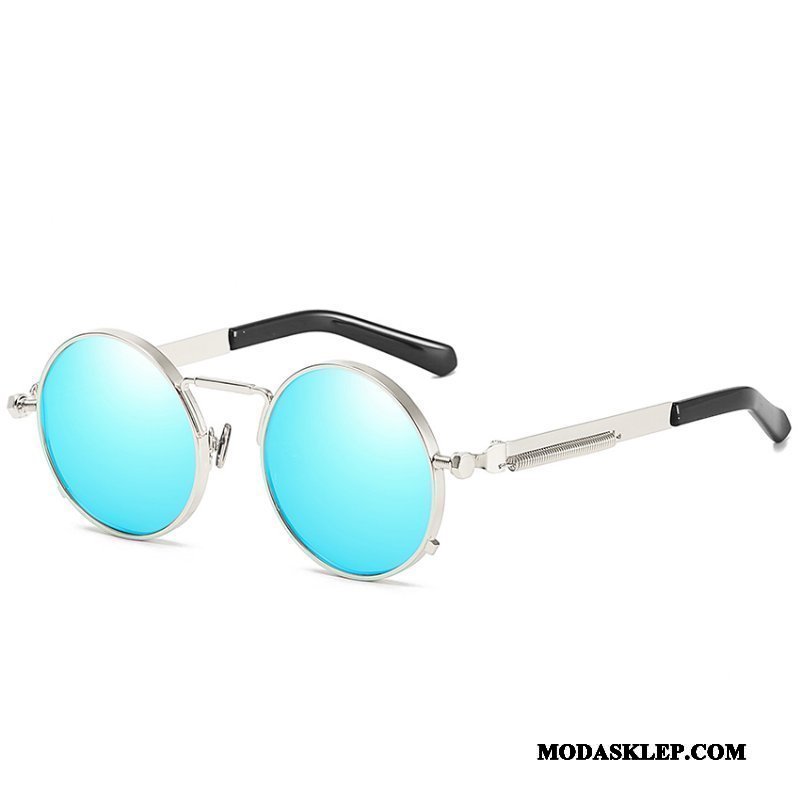 Męskie Okulary Przeciwsłoneczne Sprzedam Damska Vintage Trendy Okrągła Hip Hop Złoty Proszek