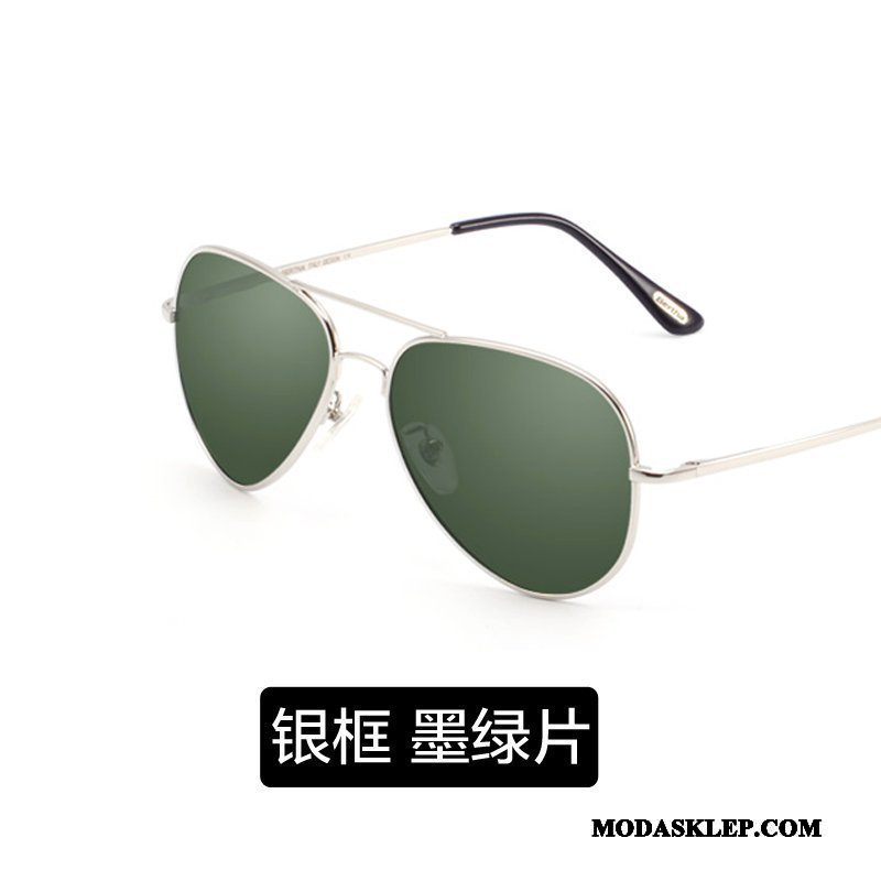 Męskie Okulary Przeciwsłoneczne Tanie Damska Ropucha Polaryzator Trendy Vintage Niebieski Złoty
