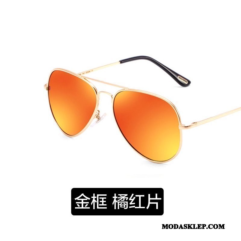 Męskie Okulary Przeciwsłoneczne Tanie Damska Ropucha Polaryzator Trendy Vintage Niebieski Złoty