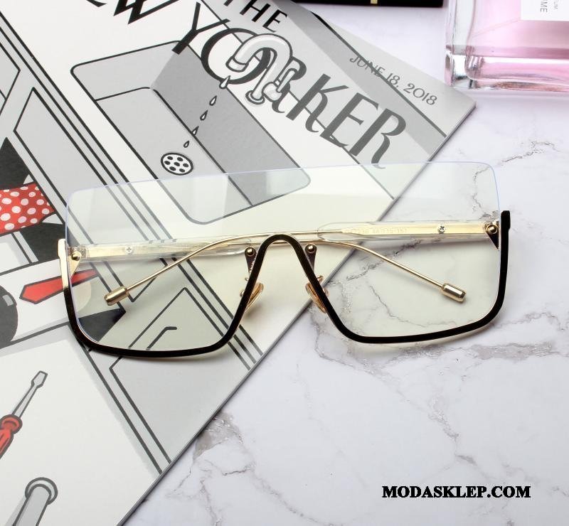 Męskie Okulary Przeciwsłoneczne Tanie Męska Damska Wielki Trendy Jasnożółty Czarny