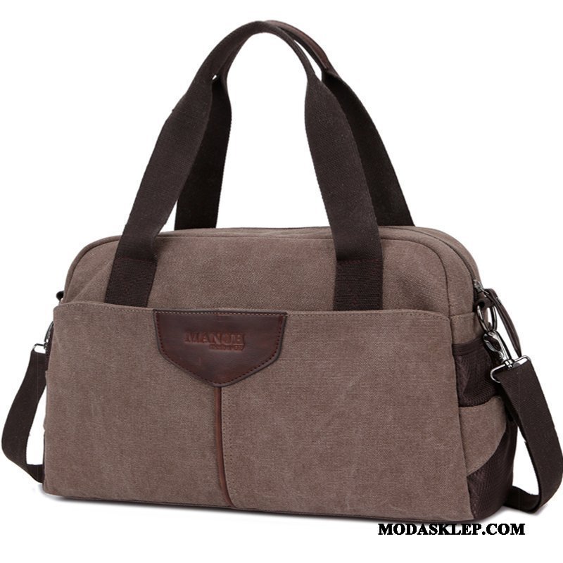 Męskie Plecak Podróżny Kupię Płótno Męska Trendy Casual Brytyjski Khaki