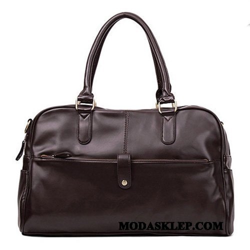 Męskie Plecak Podróżny Oferta Trendy Skóra Casual Męska Torba Podróżna Czarny