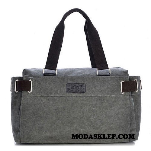 Męskie Plecak Podróżny Sklep Casual Płótno Nylon Trendy Torebka Czarny