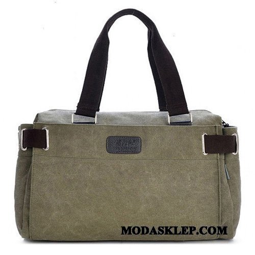 Męskie Plecak Podróżny Sklep Casual Płótno Nylon Trendy Torebka Czarny