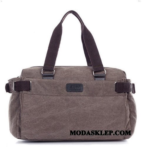 Męskie Plecak Podróżny Sklep Casual Płótno Nylon Trendy Torebka Czarny
