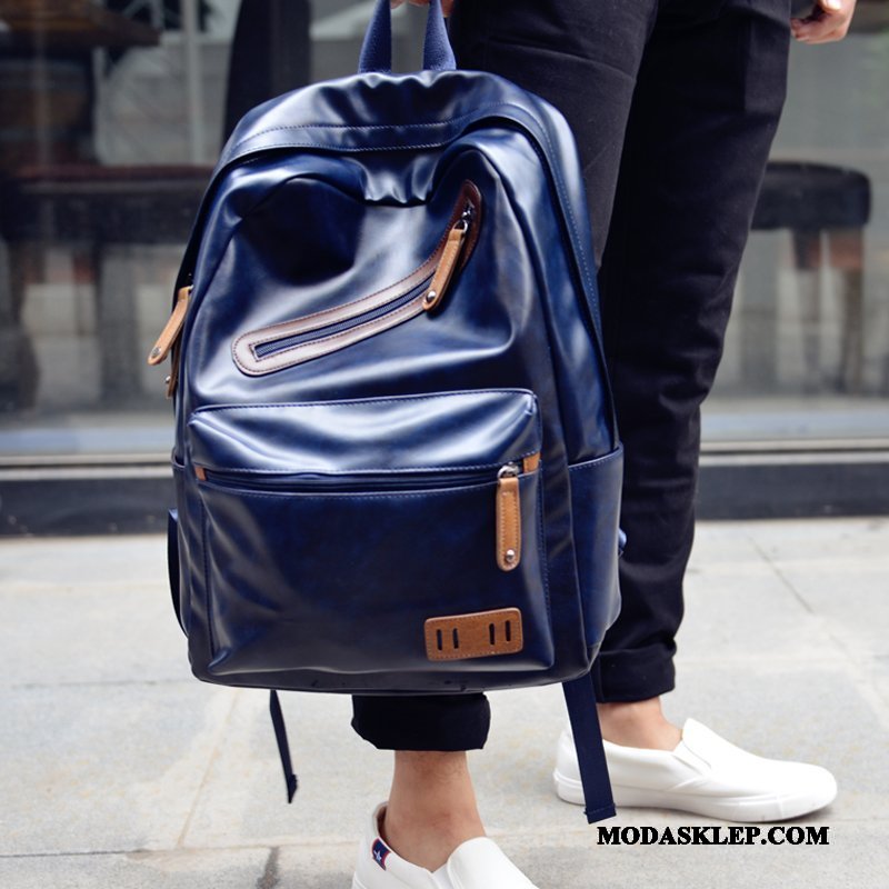 Męskie Plecak Tanie Męska Skóra Student Podróż Casual Szary