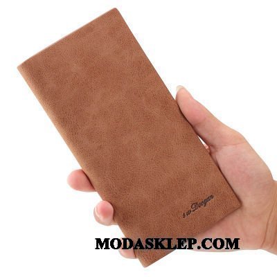 Męskie Portfele Tanie Nubuku Nowy Skóra Cienkie Moda Szary