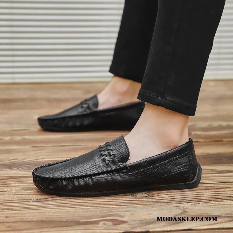 Męskie Półbuty Wizytowe Dyskont Mokasyny Skórzane Buty Buty Żeglarskie Osobowość Casual Szary Brązowy