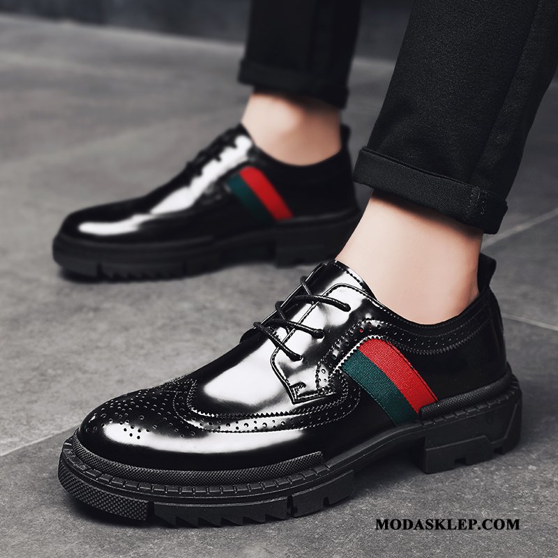 Męskie Półbuty Wizytowe Kup Casual Skórzane Buty Tendencja Wszystko Pasuje Męska Czarny