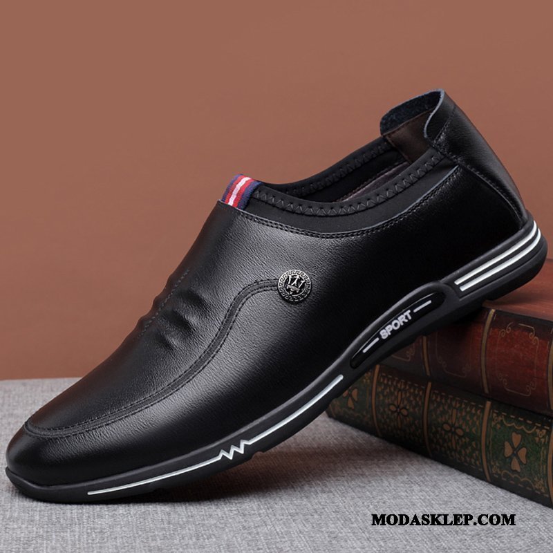 Męskie Półbuty Wizytowe Oferta Dla Kierowców Slip On Tendencja Casual Moda Granatowy