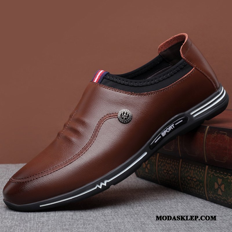 Męskie Półbuty Wizytowe Oferta Dla Kierowców Slip On Tendencja Casual Moda Granatowy