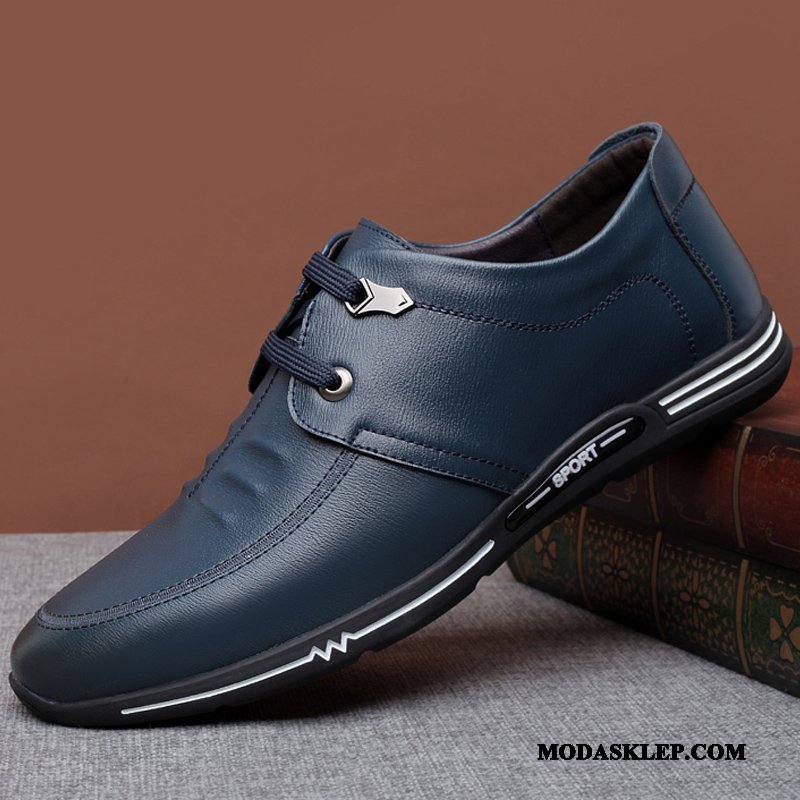 Męskie Półbuty Wizytowe Oferta Dla Kierowców Slip On Tendencja Casual Moda Granatowy
