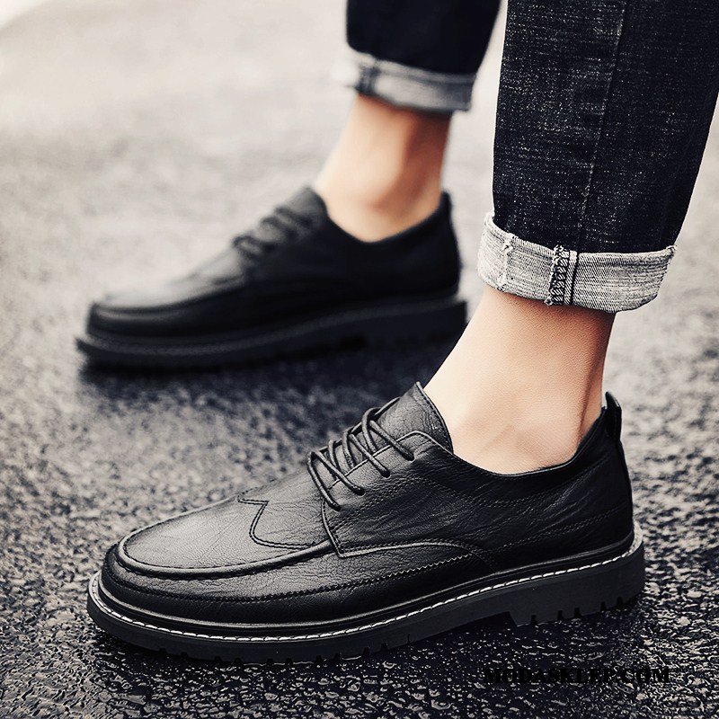 Męskie Półbuty Wizytowe Sprzedam Męska 2019 Wiosna Buty Bullock Casual Brązowy