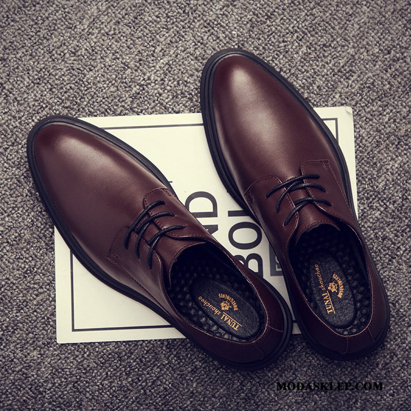 Męskie Półbuty Wizytowe Tanie Męska Casual Skórzane Buty Tendencja Biznes Czarny