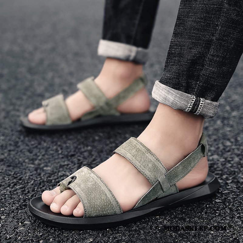 Męskie Sandały Kup 2019 Osobowość Męska Japonki Buty Szary