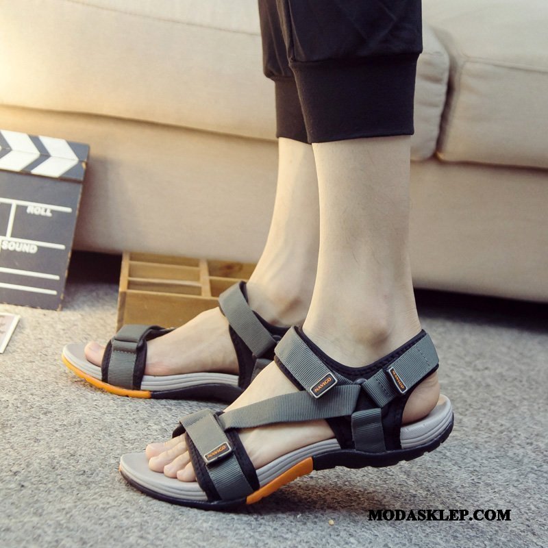 Męskie Sandały Kup Tendencja Lato 2019 Buty Sportowe Szary