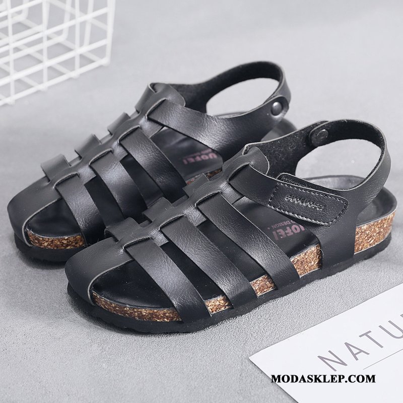 Męskie Sandały Na Sprzedaż Męska Lato Tendencja Koronka Buty Brązowy