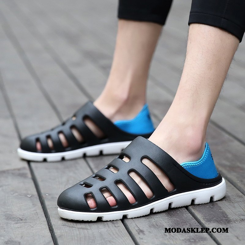 Męskie Sandały Na Sprzedaż Oddychające Kapcie Tendencja 2019 Buty Niebieski