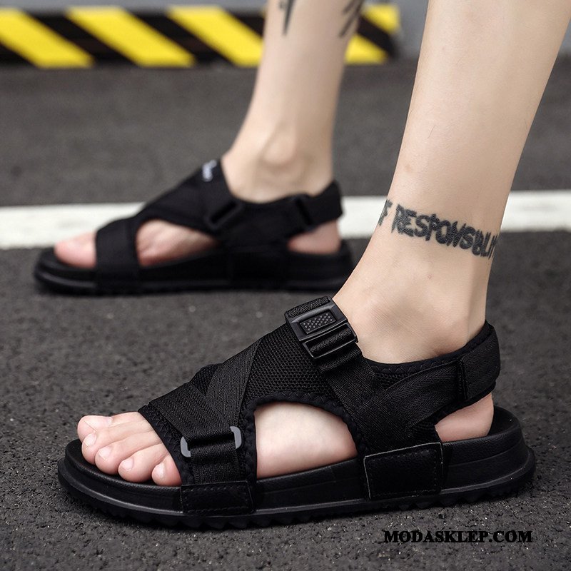 Męskie Sandały Sklep Odzież Wierzchnia Lato Moda Plażowe Kapcie Czarny