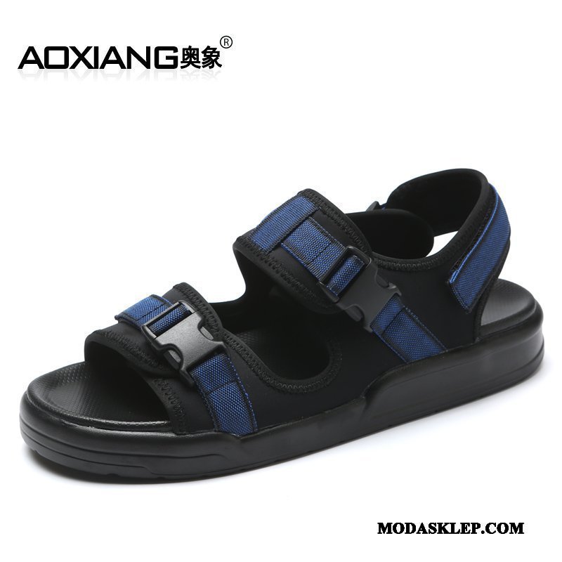 Męskie Sandały Sprzedam Męska Casual Open Toe Tendencja Lato Czarny